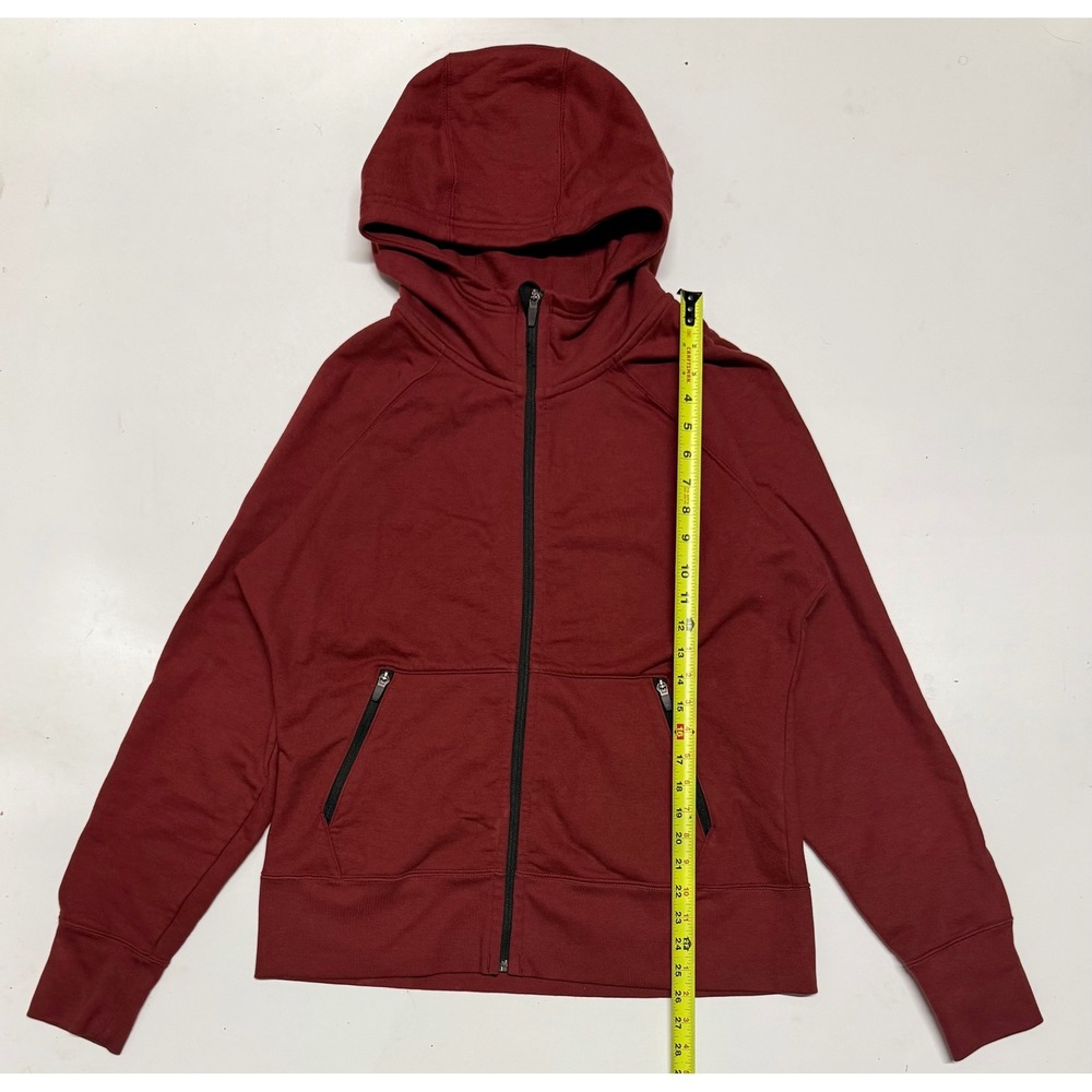 American Giant Burgundy DWR Cotton Full Zip Hoodie Sweatshirt XL Made in USA